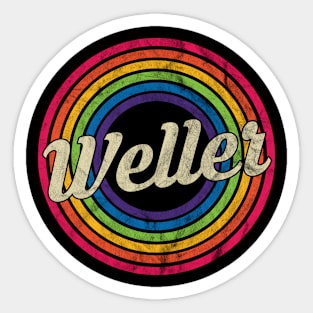 Weller - Retro Rainbow Faded-Style Sticker
